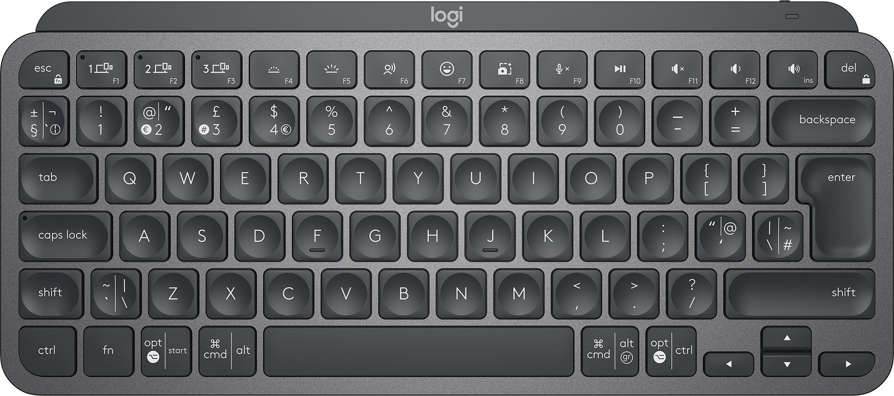 LOGITECH MX Keys Mini Minimalist Wireless Illuminated Keyboard - GRAPHITE (Nordic)